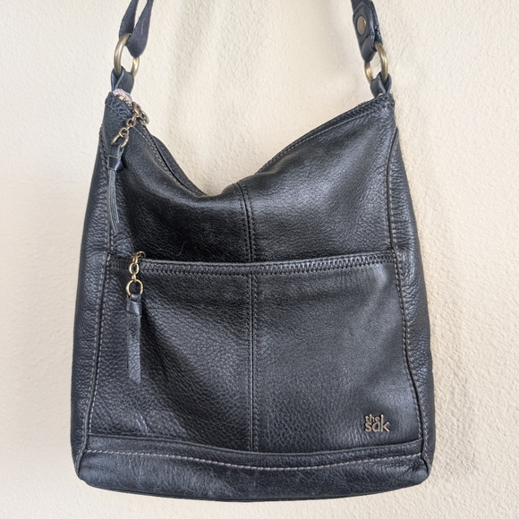 The Sak Handbags - The Sak Black Pebbled Leather Shoulder Bag